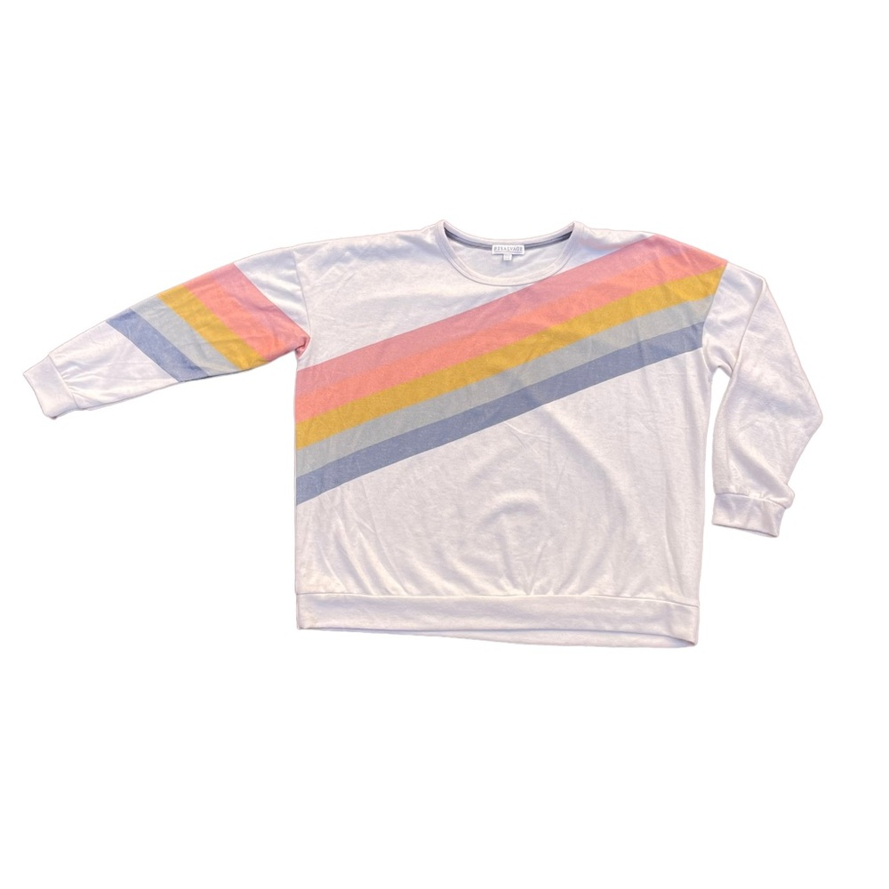 PJ Salvage Peachy Rainbow Sweater Sz 1X